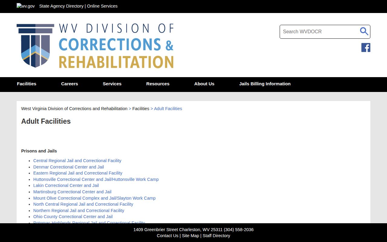 Cabell County 72-hour release WVDCR facilities check